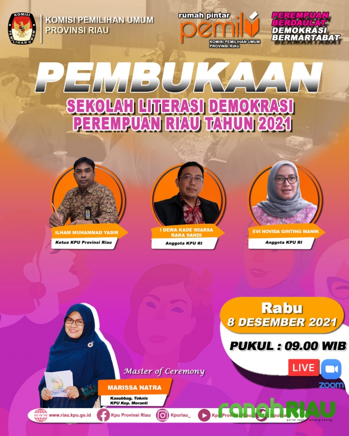 Tingkatkan peranan perempuan dalam berdemokrasi, KPU Riau taja Sekolah Literasi Perempuan Riau 